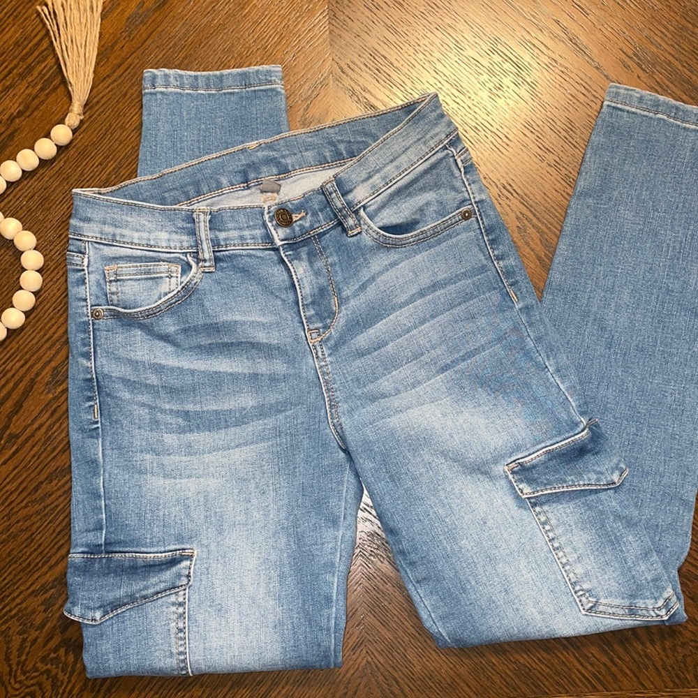 New York & Company Size 4 Cargo Style Denim Jeans